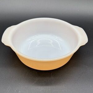 Fire King Lusterware Casserole Reverse Logo Mid Century
